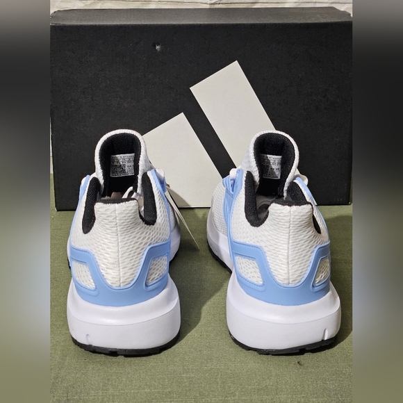 Adidas Womens  Mesh Sneakers in White and Light Blue - Picture 6 of 10